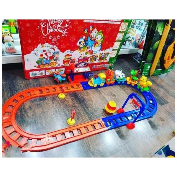 قطار بازی طرح بابانوئل و حیوانات مدل 2503