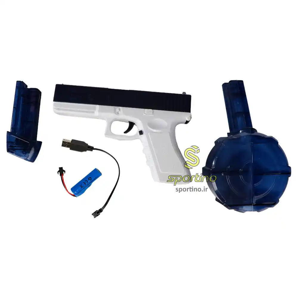 اسباب بازی تفنگ آب پاش شارژی مخزن دار clock water gun