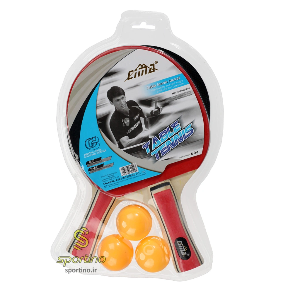 راکت پینگ پنگ سیما CIMA-T900 همراه سه توپ پینگ پنگ