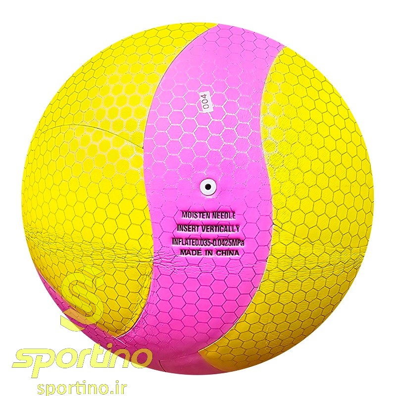 توپ والیبال گلد کاپ gold cup طرح زنبوری سایز5|صورتی Tp