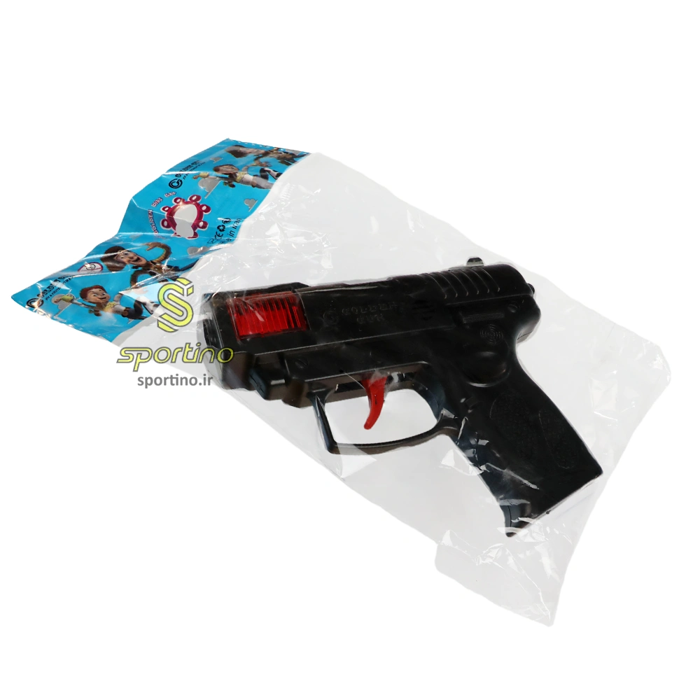 اسباب بازی تفنگ کلت جرقه ای نوک زن golden gun