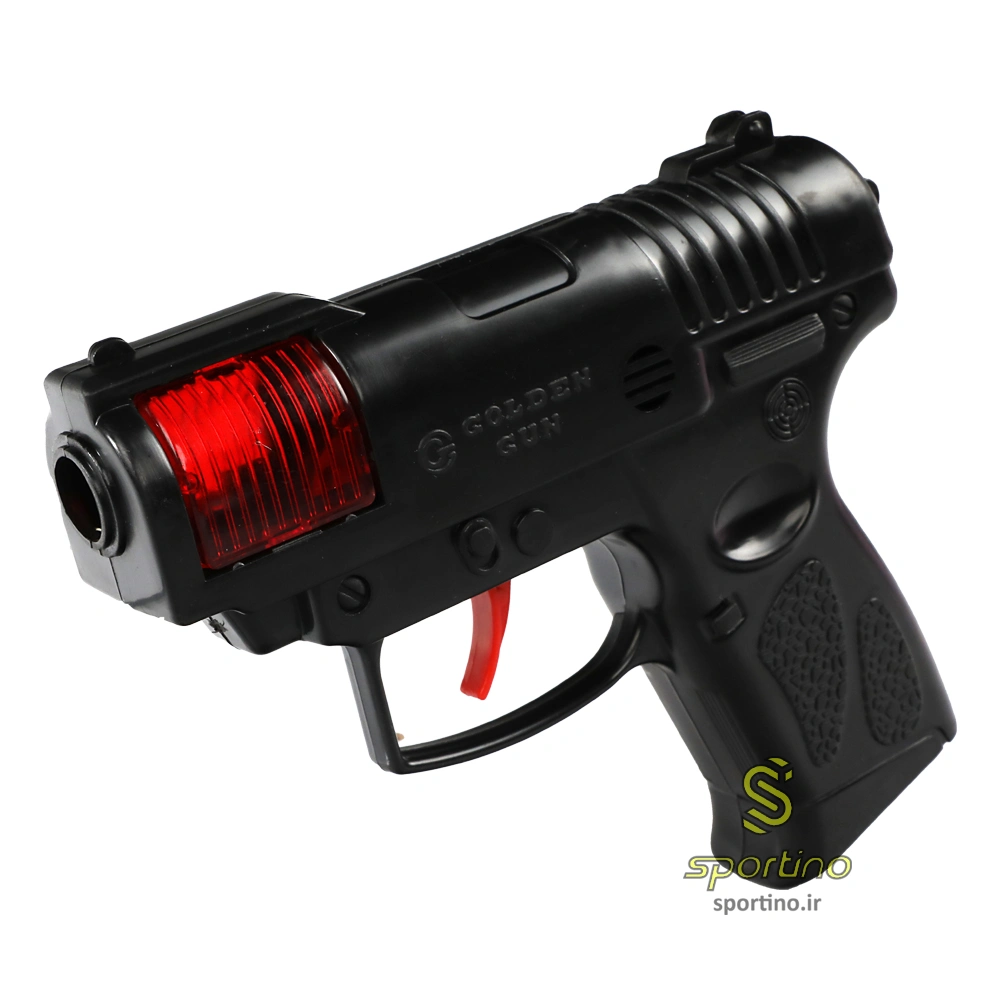 اسباب بازی تفنگ کلت جرقه ای نوک زن golden gun