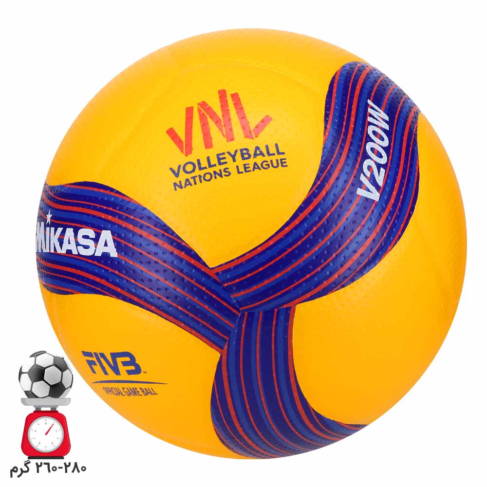 توپ والیبال چرمی v200w vnl سایز 5 2026