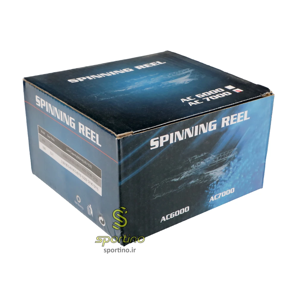 چرخ موتور ماهیگیری Spining Reel مدل AC7000 کد M6 | خرید چرخ ماهیگیری روان و مقاوم