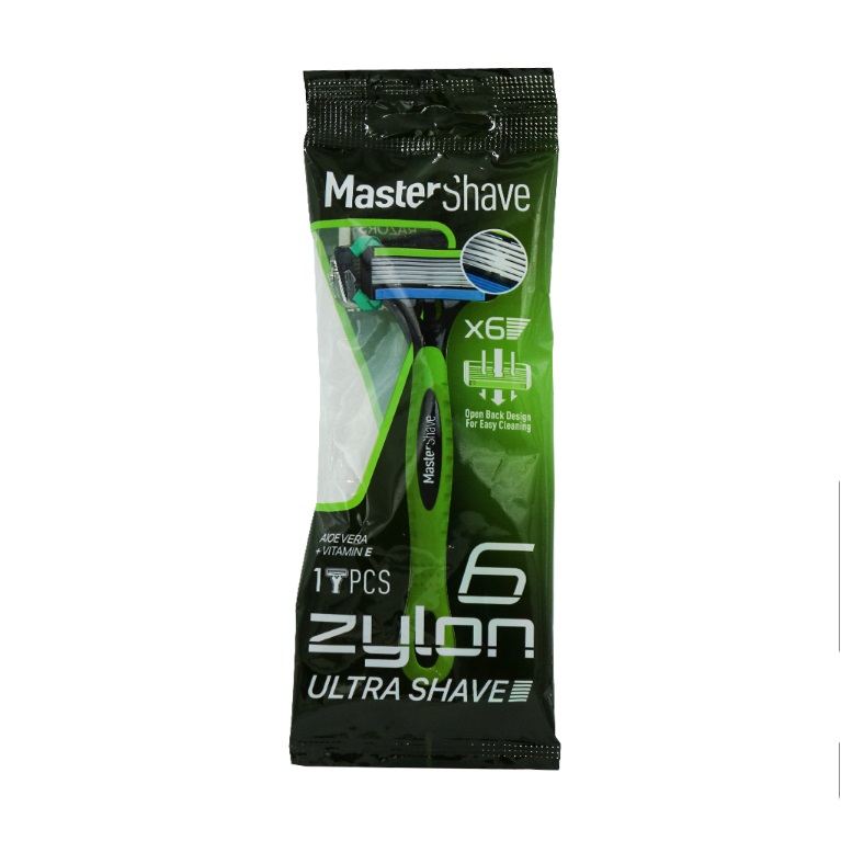 خودتراش مردانه ۶ لبه مستر شیو 3 عددی مدل Zylon 6 | خرید تیغ اصلاح Master Shave