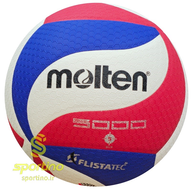 توپ والیبال مولتنMoltenطرح زنبوری مدل5000|آبی TP