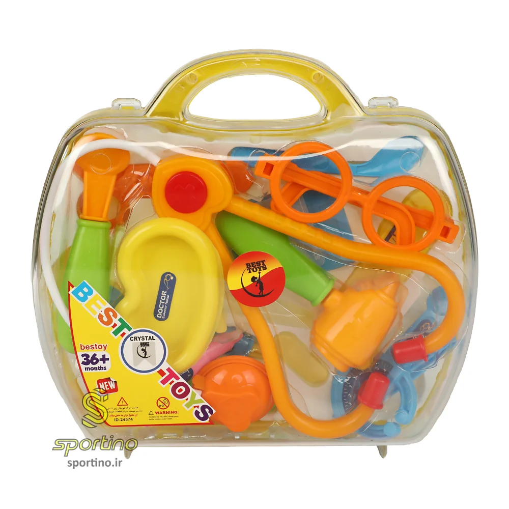 ست اسباب بازی پزشکی مدل کیف کریستالی 15 تکه