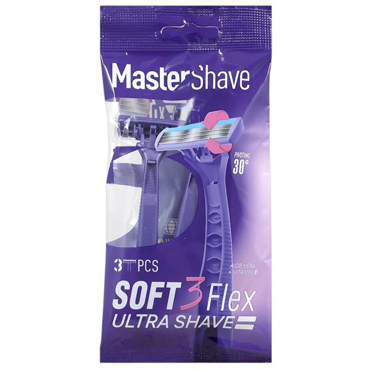 تیغ خودتراش سه لبه سافت 3 فلکس مستر شیو زنانه | خرید خودتراش زنانه Master Shave