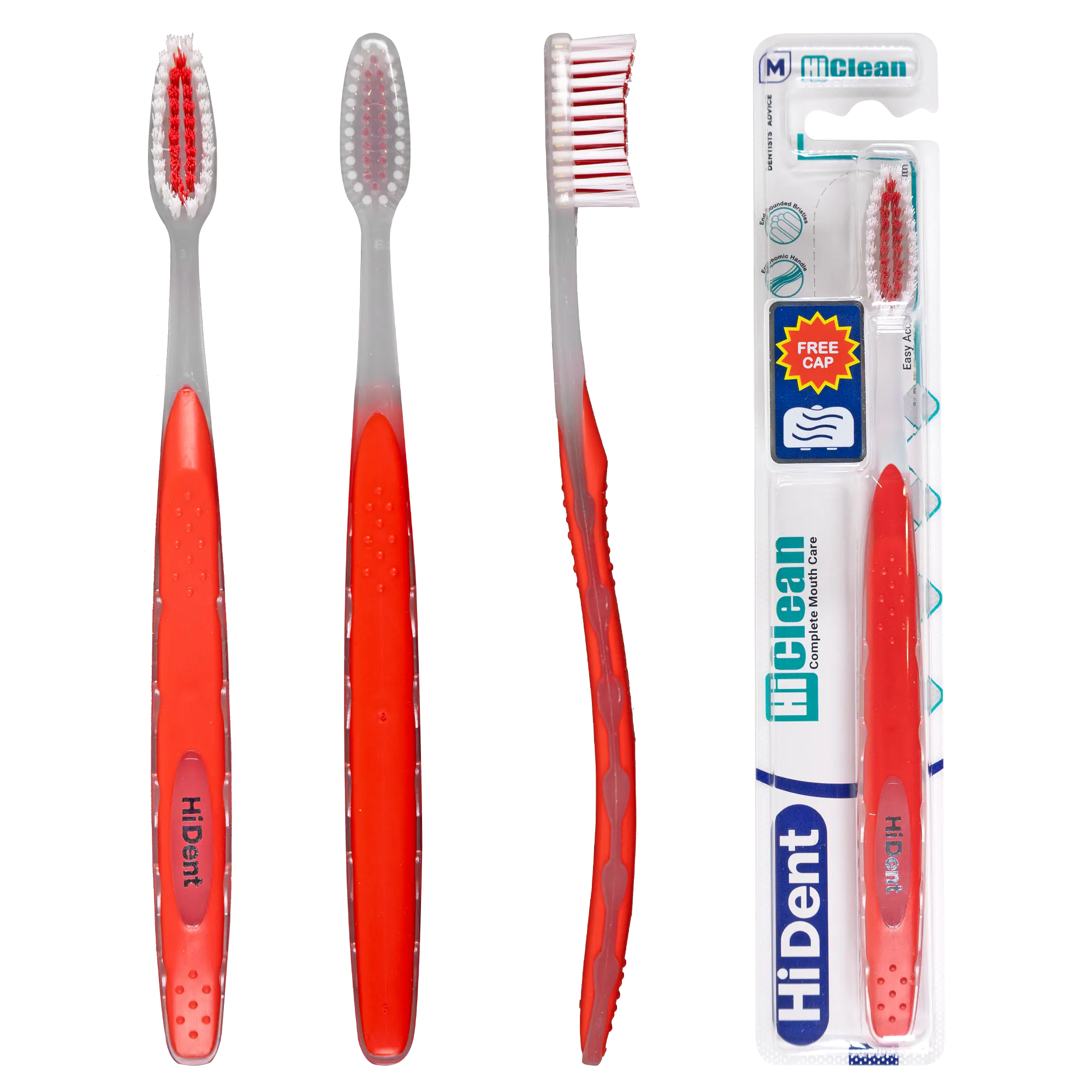 هایدنت مسواک های کلین مدیوم قاب‌دار کد 988 | خرید مسواک Hydent Hi Clean Medium