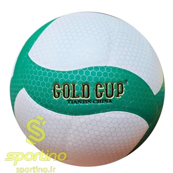 توپ والیبال گلد کاپ gold cup طرح زنبوری سایز 5|سفید TP