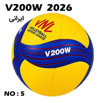 توپ والیبال چرم ایرانی vnl v200w 2026 سایز 5