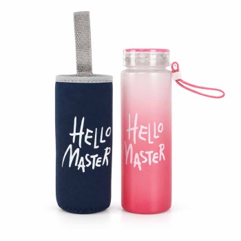 قمقمه آب شیشه‌ای Hello Master وارداتی دی شاپ